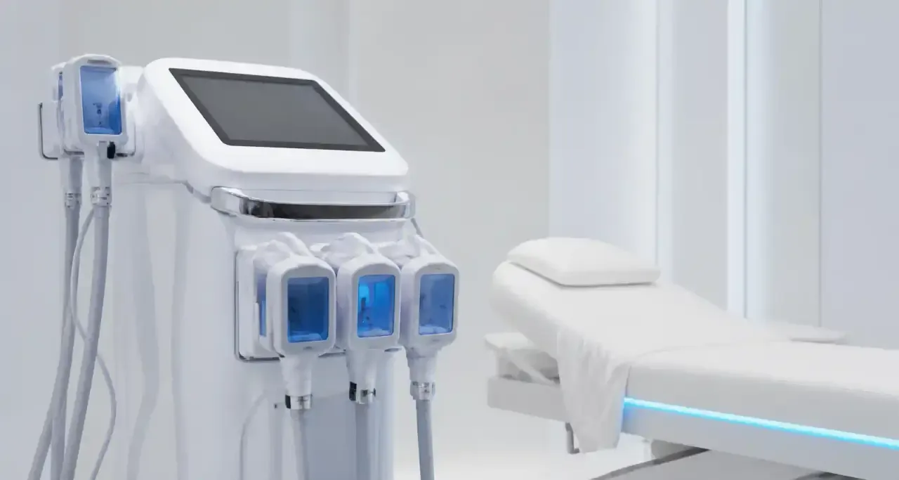 Appareil de cryolipolyse dernière génération dans une cabine d'institut
