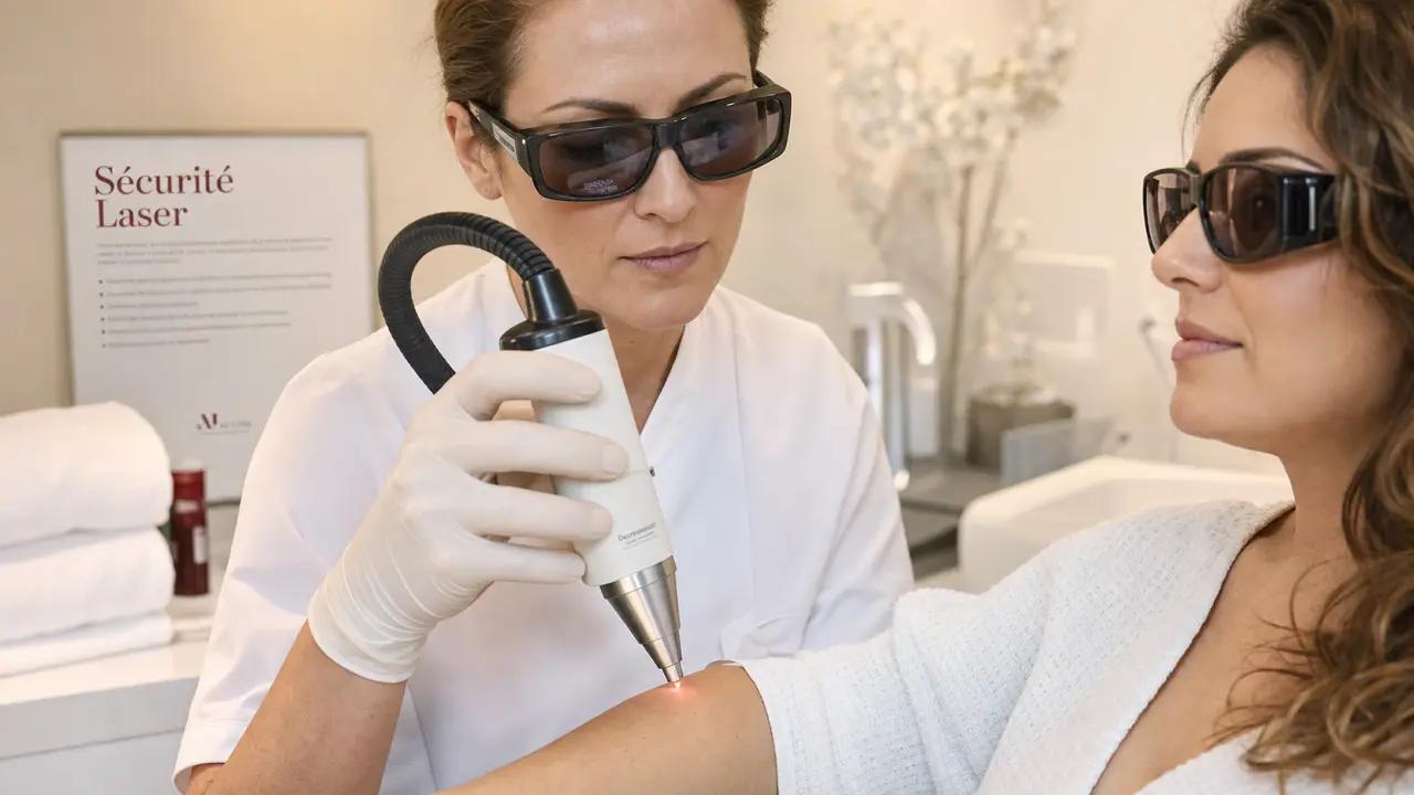 Épilation laser : risques de cancer, consultation avec lunettes
