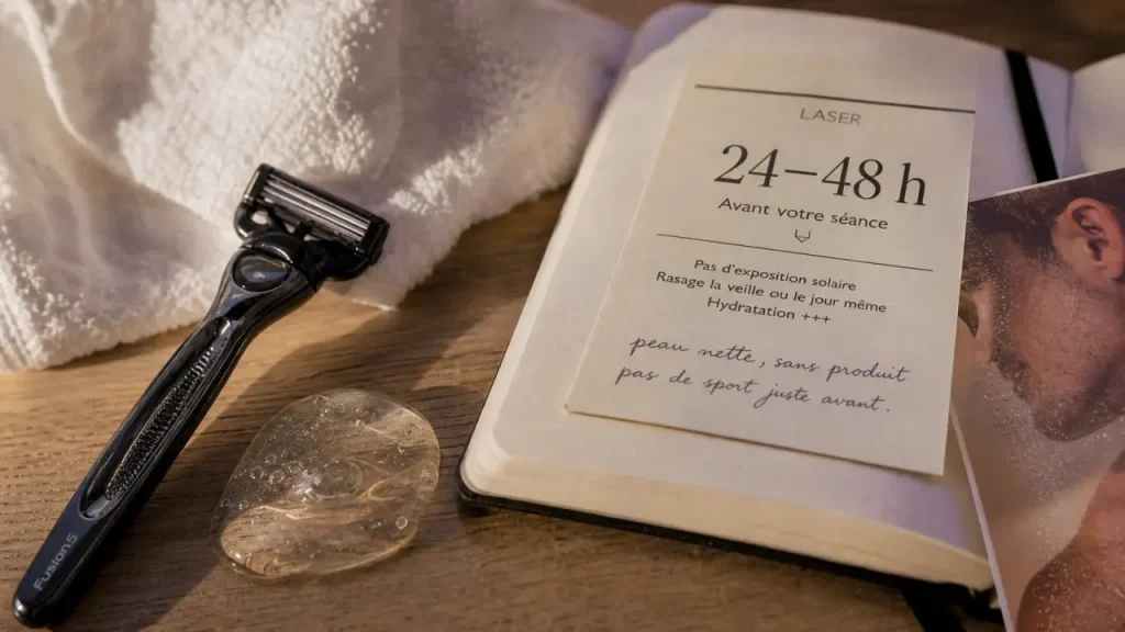 Combien de temps se raser avant épilation laser : 24 à 48 h