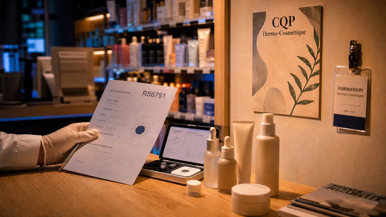 cqp dermo cosmétique en officine : fiche d’évaluation et dermo-cosmétique