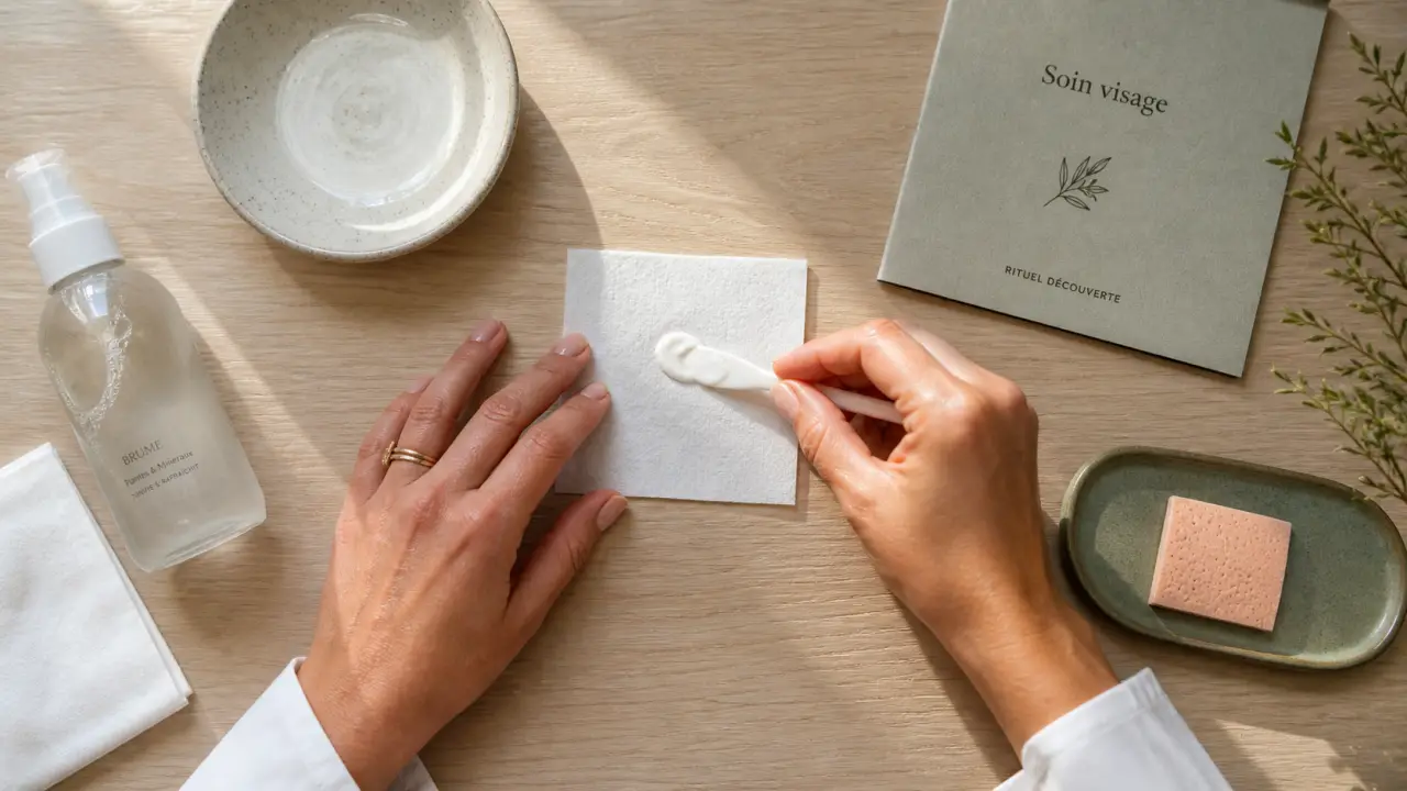 Nocibé soin visage : esthéticienne applique une crème sur un soin du visage