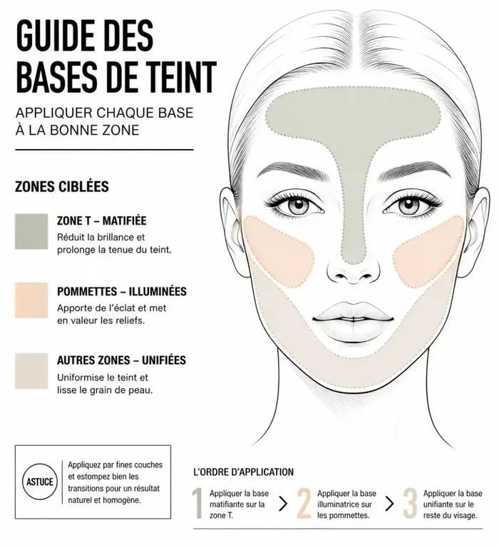 Technique du multi-priming pour appliquer sa base maquillage