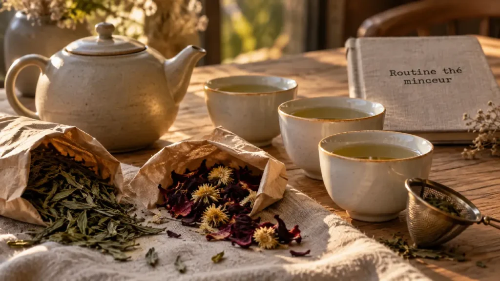 minceur the : routine d’infusion thé vert et caféine