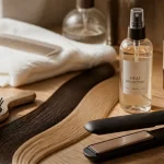 Soin cheveux lisse, brillance miroir sans racines grasses