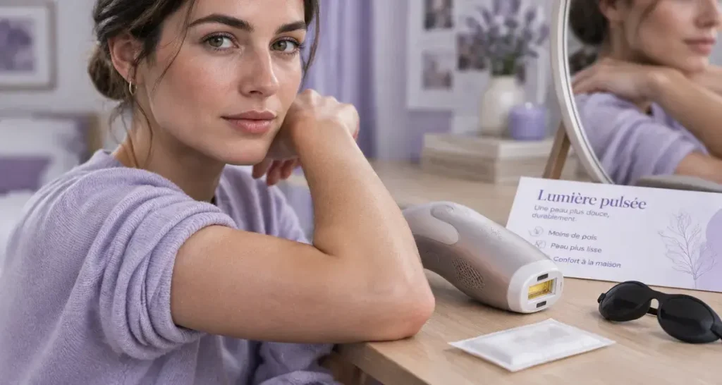 Avis sur la lumière pulsée, appareil IPL domestique sur peau rasée