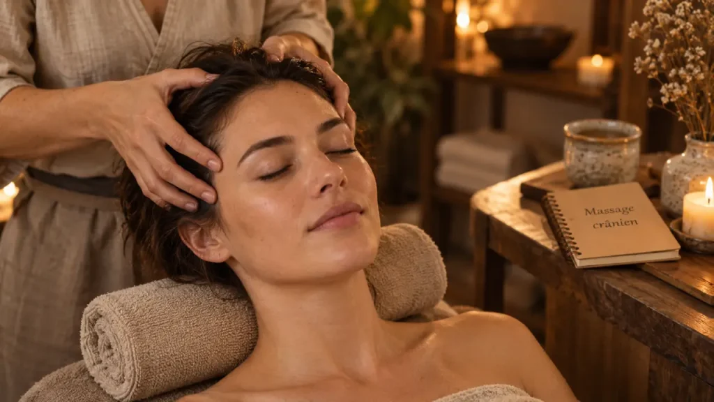 Le massage crânien détend la tête et la nuque en 20 à 30 minutes