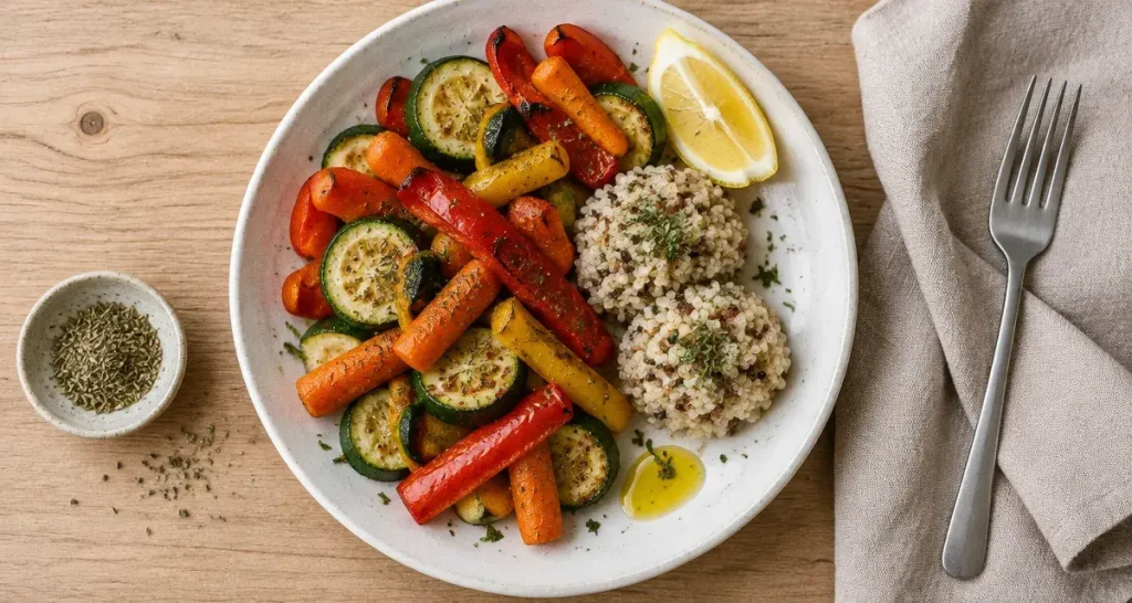 Repas minceur : dîner léger avec légumes et quinoa